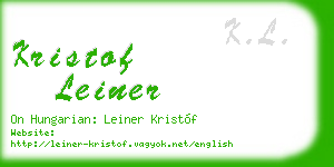 kristof leiner business card