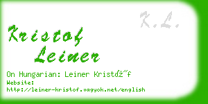 kristof leiner business card